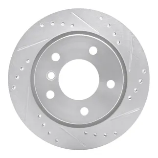 R1 Concepts EDZ-31042R Brake Rotor Drilled and Slotted Silver